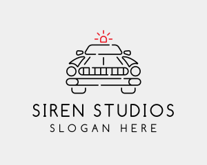 Siren - Minimalist Police Car logo design