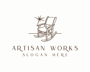 Craftsmanship - Rocking Chair Furniture logo design