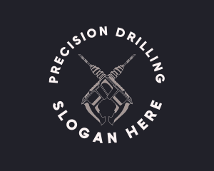 Drilling - Drill Tool Hardware logo design