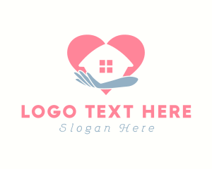 Hand - Love House Residence logo design