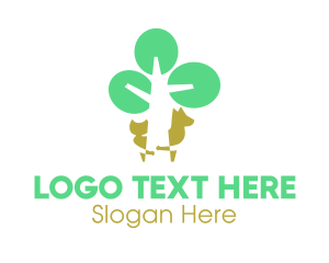 Veterinarian - Playing Tree Animals logo design