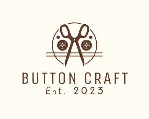 Button - Tailor Scissors Buttons logo design