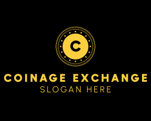 Coinage - Technology Bitcoin Currency logo design