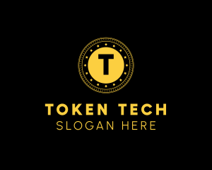 Token - Technology Bitcoin Currency logo design