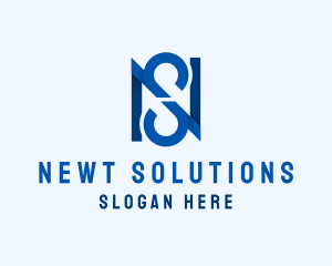 Professional Entrepreneur Letter NS logo design