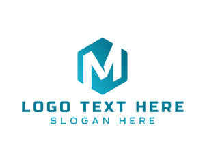 Hexagon - Hexagon Startup Business Letter M logo design