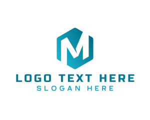 Hexagon Startup Business Letter M Logo