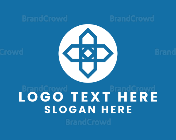 Geometric Diamond Cross Logo