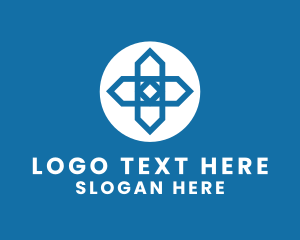 Diamond - Geometric Diamond Cross logo design