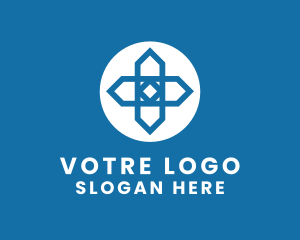 Geometric Diamond Cross Logo