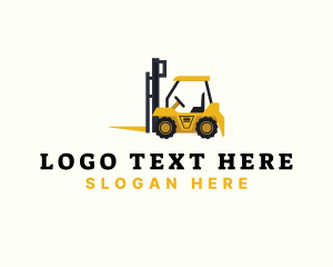 Factory - Cargo Forklift  Equipment logo design