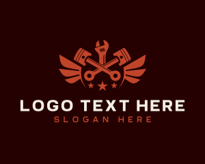 Automotive - Winged Automotive Mechanic logo design