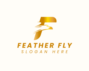 Flying Eagle Letter F logo design