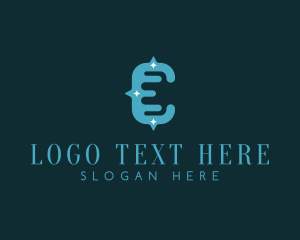 Magical - Night Stargazing Letter E logo design