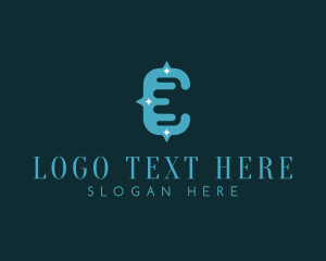 Sky - Night Stargazing Letter E logo design