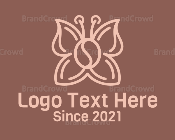 Butterfly Coffee Bean Logo