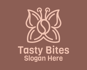 Butterfly Coffee Bean  Logo