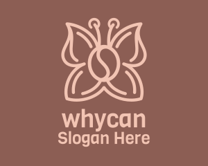 Butterfly Coffee Bean  Logo