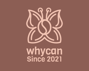 Coffee Farm - Butterfly Coffee Bean logo design