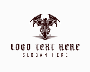 Motorcross - Motorcycle Skull Biker logo design