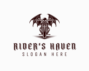 Motorcycle Skull Biker logo design