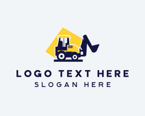 Worker - Loader Tractor Construction logo design