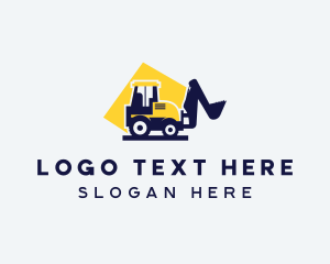 Loader Tractor Construction Logo