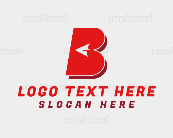 Arrow Forwarding Letter B Logo