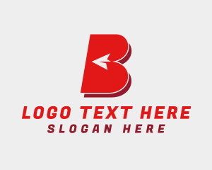 Processing - Arrow Forwarding Letter B logo design
