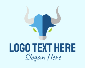 Zodiac Sign - Taurus Bull Head logo design
