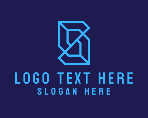 Geometric Tech Letter S Logo