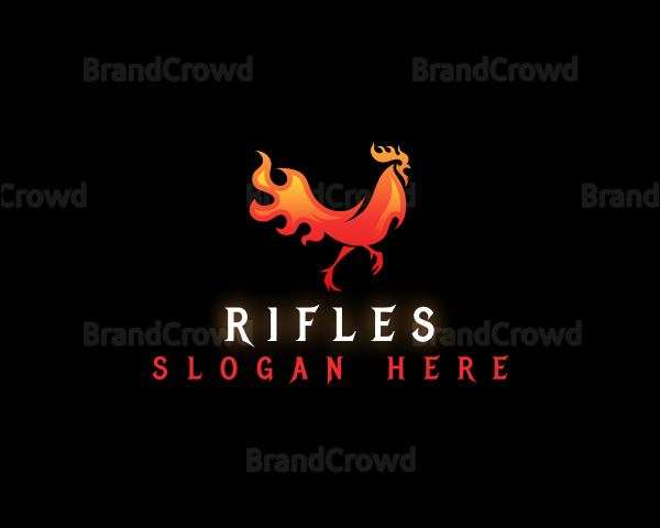 Grill Flame Chicken Logo