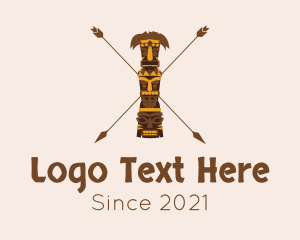 Sculpture - Ethnic Totem Pole logo design