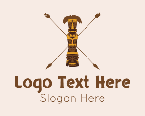 Ethnic Totem Pole  Logo