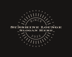 Hipster Sunshine Circle logo design