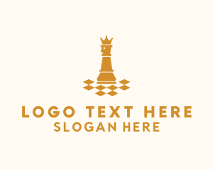 King - King Chess Piece logo design