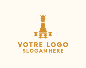 King Chess Piece Logo
