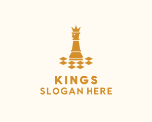 King Chess Piece logo design