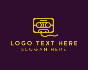 Retro Cassette Tape logo design