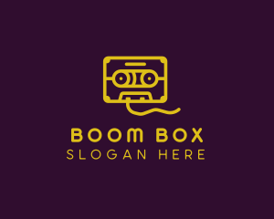 Retro Cassette Tape logo design