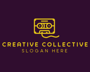 Retro Cassette Tape logo design