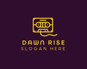 Retro Cassette Tape logo design