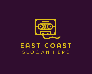 Retro Cassette Tape logo design