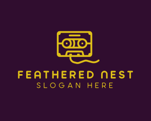 Retro Cassette Tape logo design