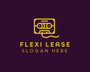 Retro Cassette Tape logo design