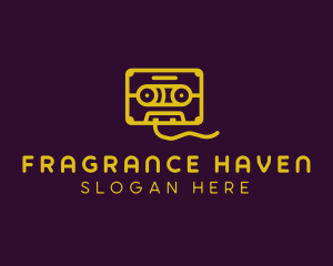 Retro Cassette Tape logo design