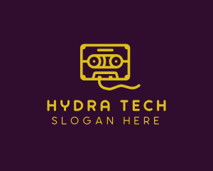 Retro Cassette Tape logo design