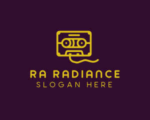 Retro Cassette Tape logo design