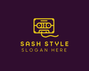 Retro Cassette Tape logo design