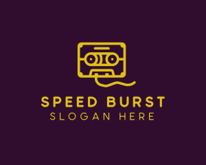 Retro Cassette Tape logo design